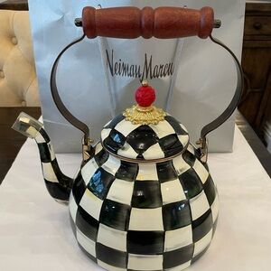 Mackenzie-Childs Courtly Check Tea Kettle 3 Quart